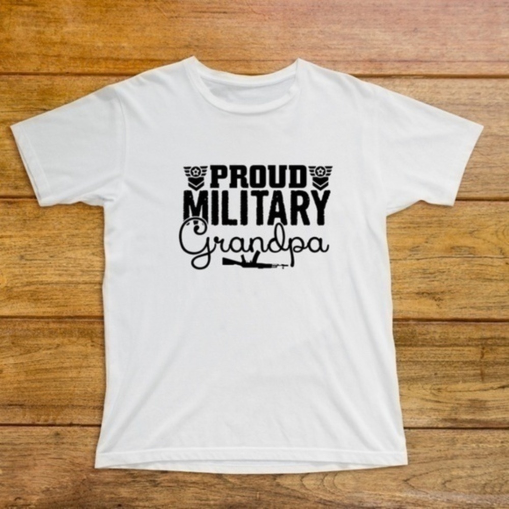 Proud Military Grandpa Graphic T Shirt